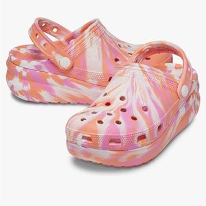 Platform Crocs unisex-child Cutie Crush Marbled Clog